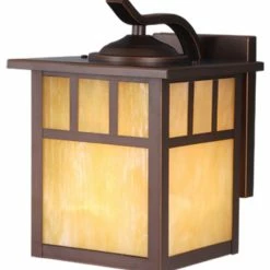 Outlet 😀 Vaxcel Mission 10" Outdoor Wall Light, Burnished Bronze, 7.25"w X 9.5"h X 9"d ❤️