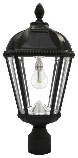 Discount ⭐ Gama Sonic Royal Solar Light, With GS Solar LED Light Bulb, 3" Fitter, Black 😍