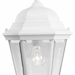 Outlet 🛒 Progress Lighting 1-Light Hanging Lantern, White ⭐