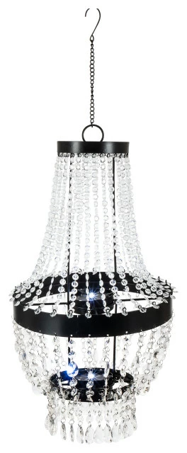 Wholesale ๐ Gerson Company 19.7"T Hanging Metal And Acrylic Solar Garden Meadow Chandelier ๐