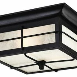 Best Pirce ⌛ Westinghouse Orwell Two Light Outdoor Flush Fixture, Textured Black 😉