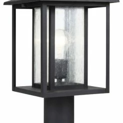 Outlet 💯 Sea Gull Lighting 1-Light Outdoor Post Lantern, Black 💯