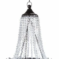Brand new 👏 Gerson Company 23.2"T Hanging Metal And Acrylic Solar Garden Meadow Chandelier 😀